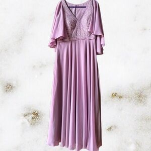 JJ’s House Mother of the Bride Lavender Gown with Lace and Sequin Details